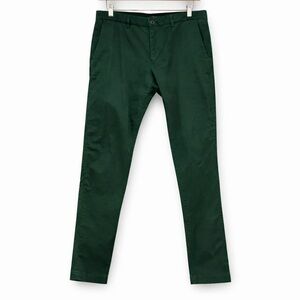 Club Monaco Connor Pants 31x30 1/2 Slim Fit Dark Green Stretch Chinos Mens